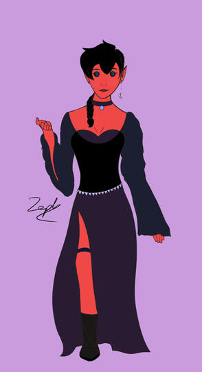 Fullbody, flat colour, flat background